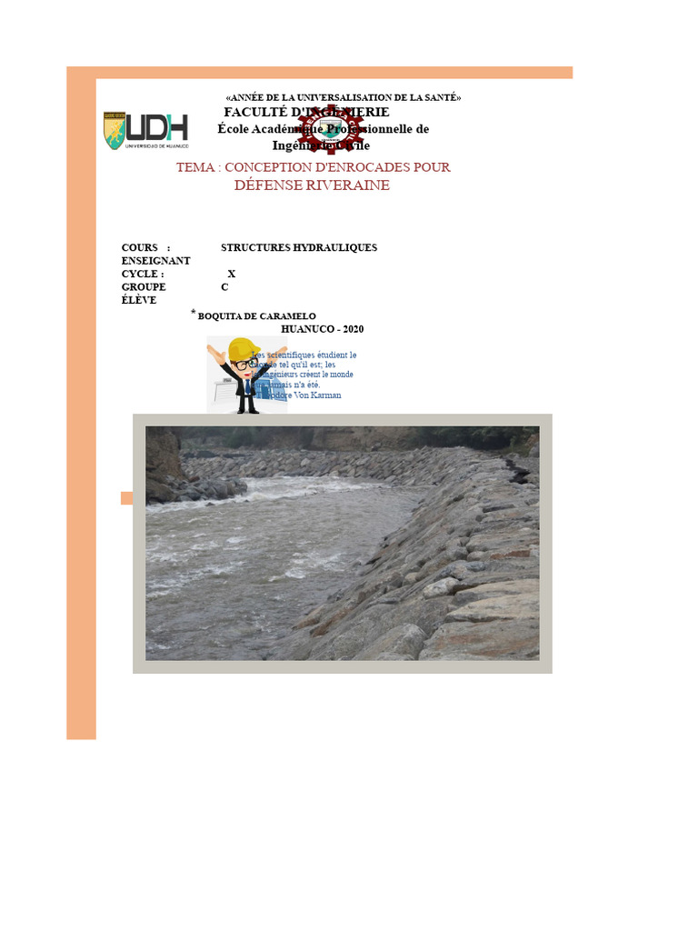Conception d'enrochements pour rivières | PDF | Modèle mathématique ...