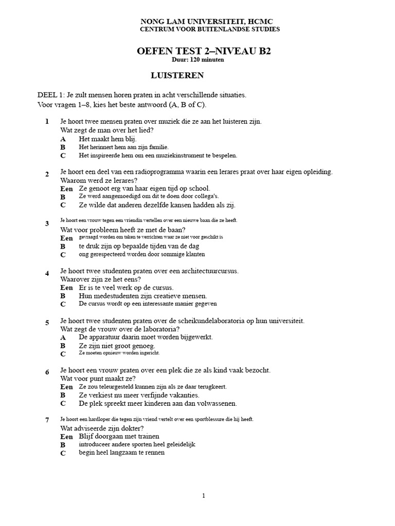 Mock Test B2 2021 2 | PDF