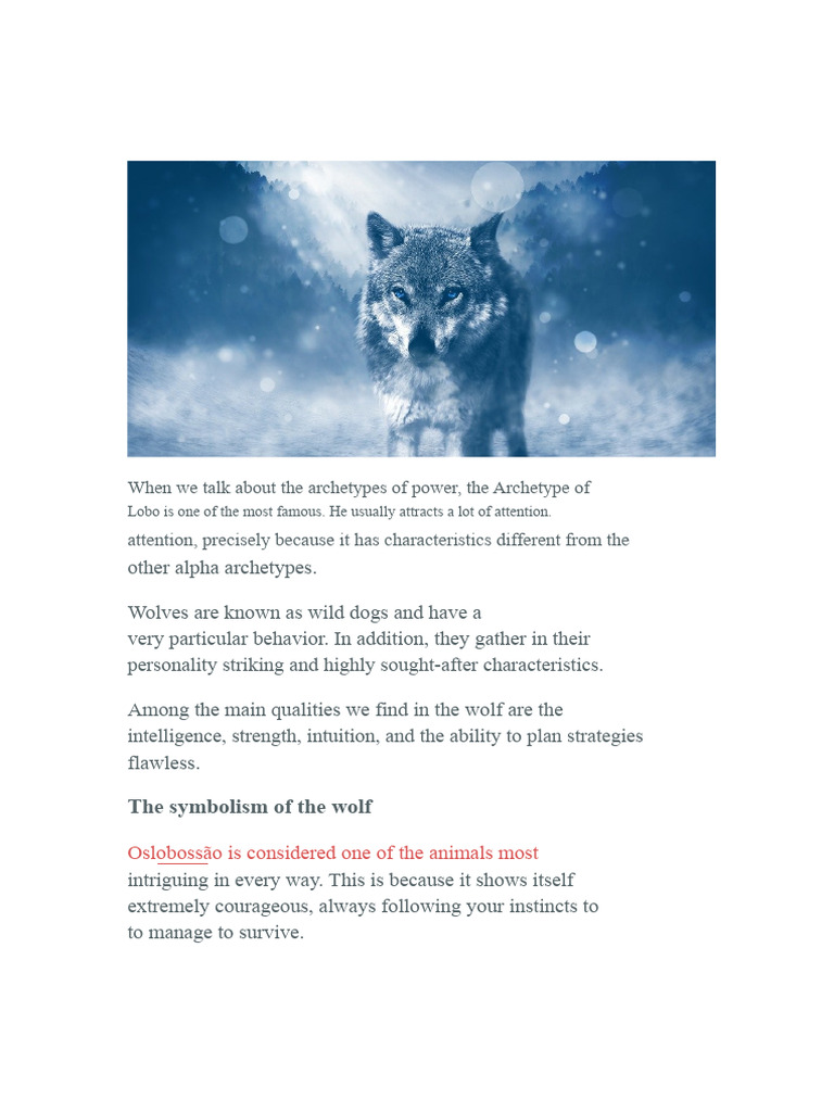 Understanding the Wolf Archetype | PDF | Dogs