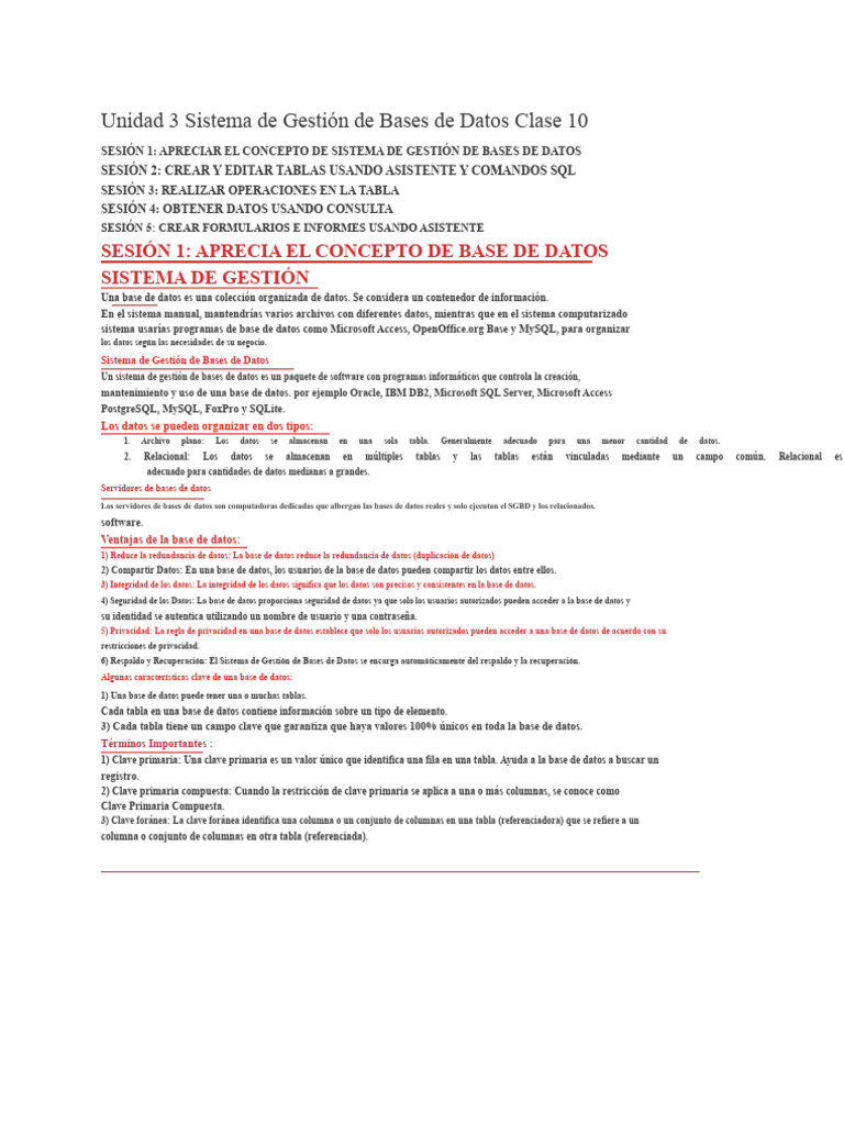 Gestión de Bases de Datos: Clases y Prácticas | PDF | Bases de datos | SQL