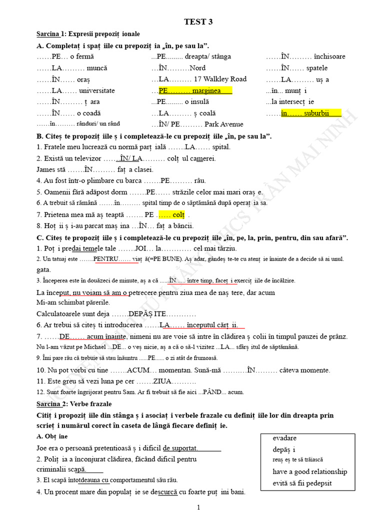 TEST 3 (8 Bun 1) | PDF