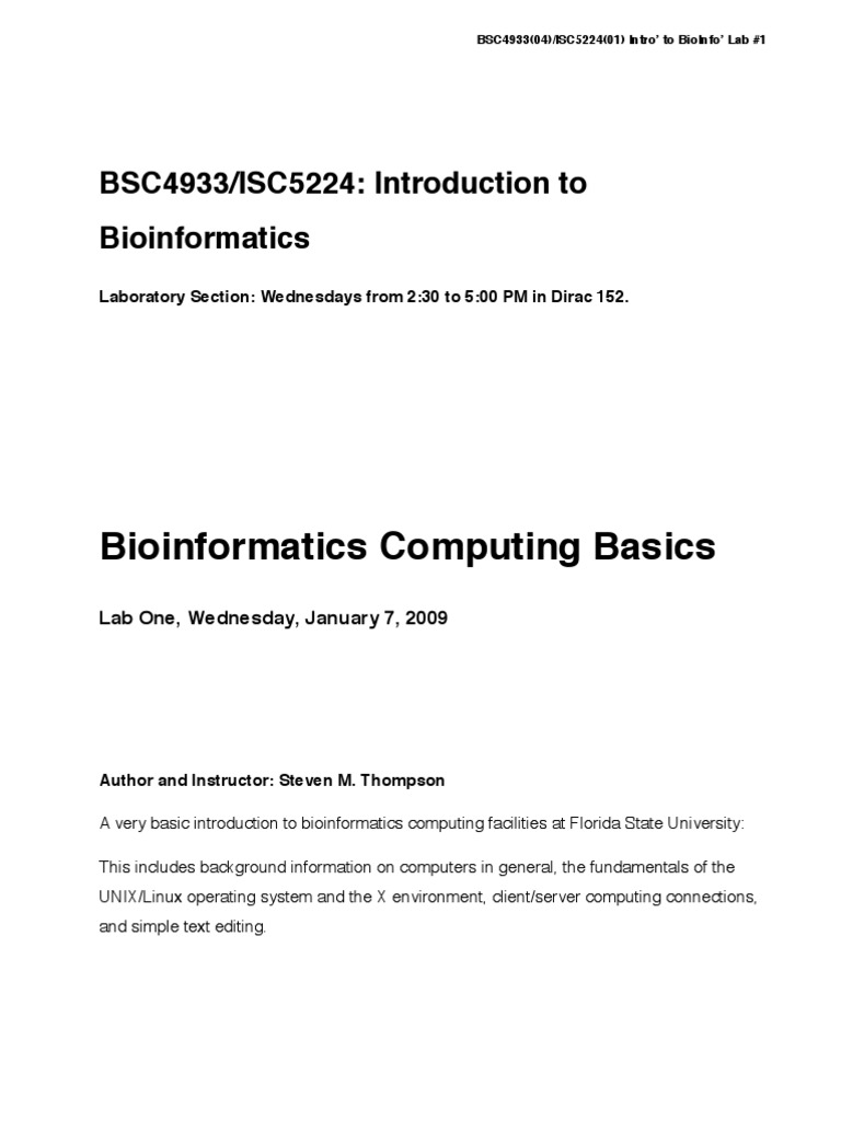 Lab 1 | PDF | Operating System | Command Line Interface