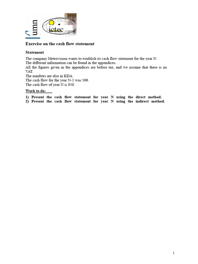 Exercise With Solution On The TFT | PDF | Dividend | Cash Flow Statement