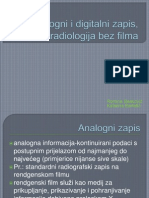 Analogni I Digitalni Zapis, Radiologija Bez Filma