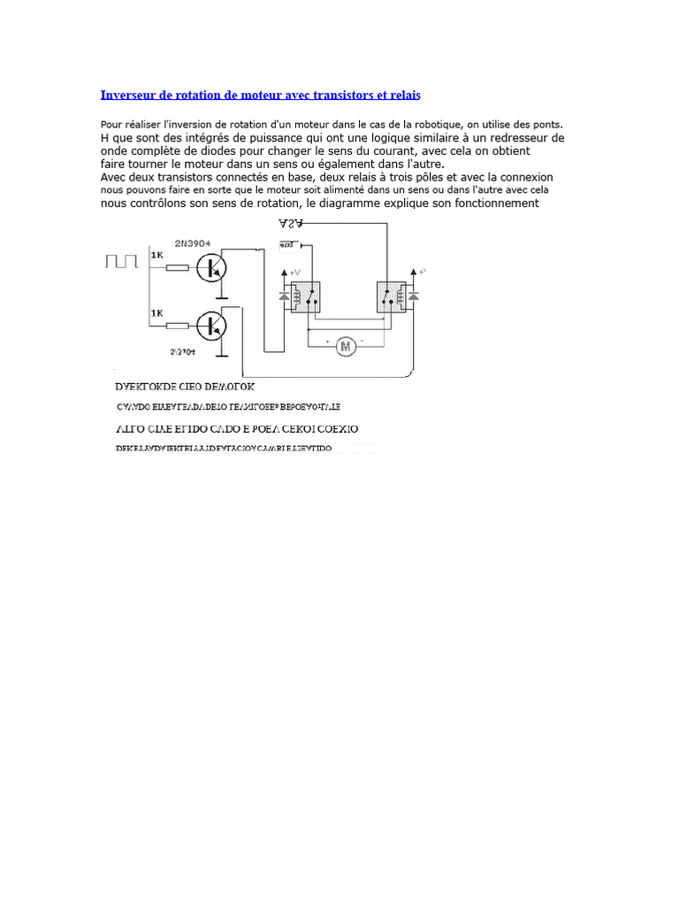 Inversion de rotation moteur avec transistors | PDF