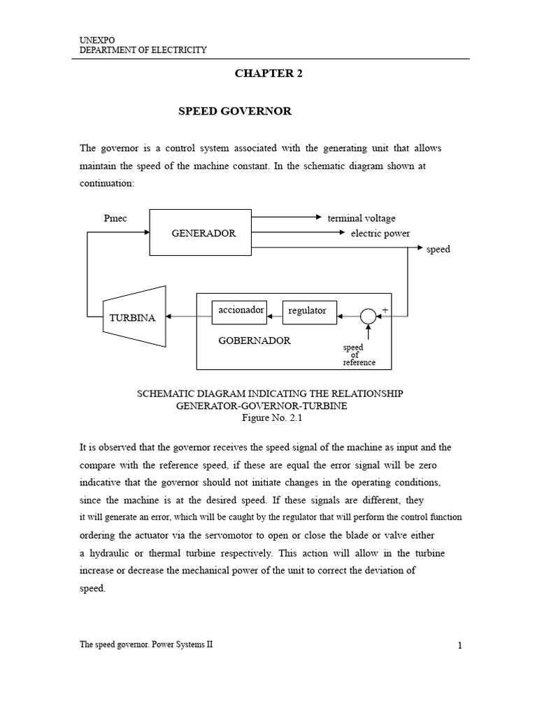Speed Governor in Power Systems | PDF | Servomechanism | Actuator
