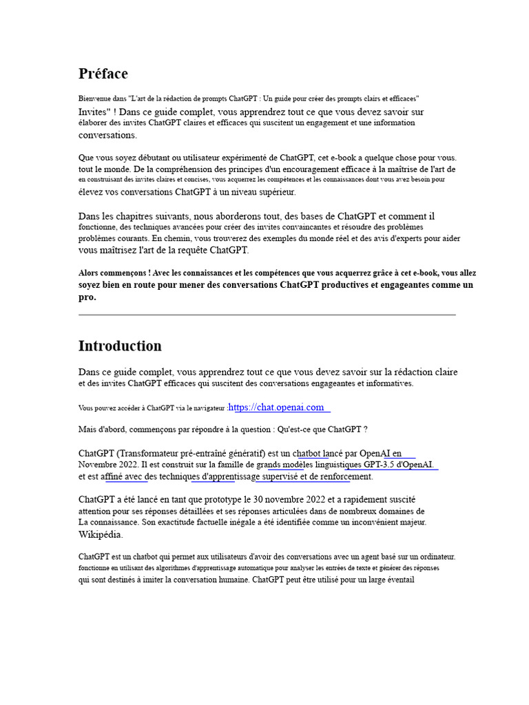 Rédaction de Prompts Efficaces pour ChatGPT | PDF | Apprentissage ...