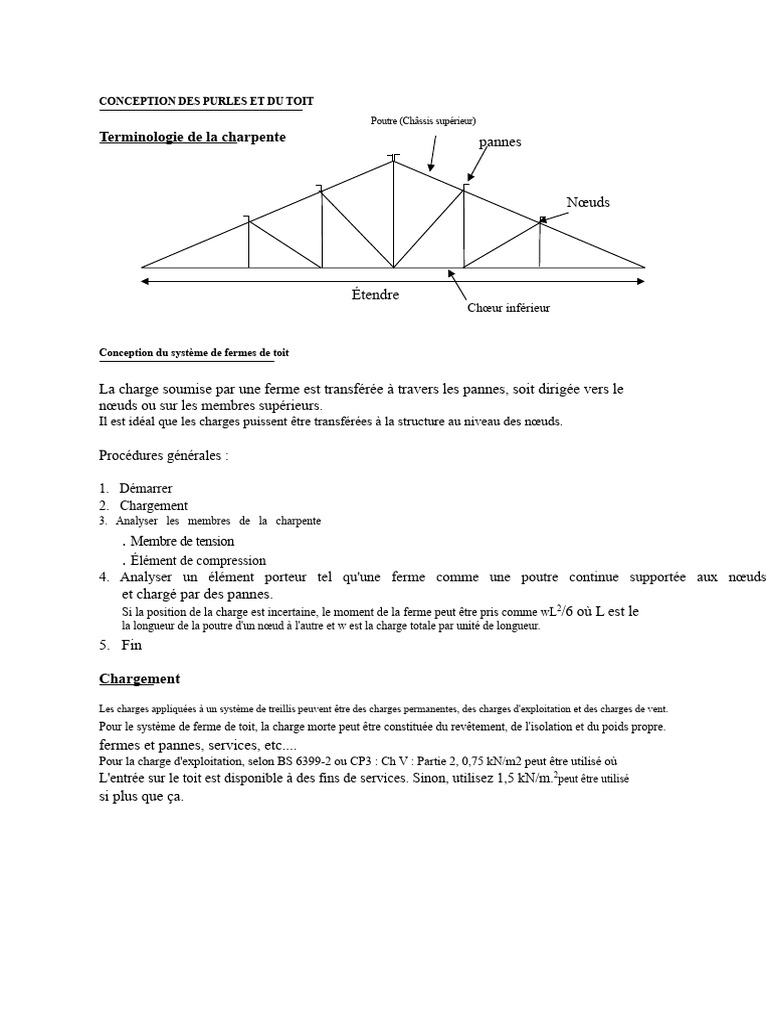 Conception des fermes de toit et pannes | PDF | Ingénierie des structures