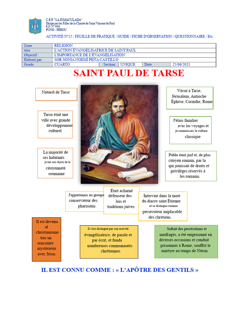 Évangélisation de Saint Paul : Voyages et Impact | PDF | Paul l'apôtre ...