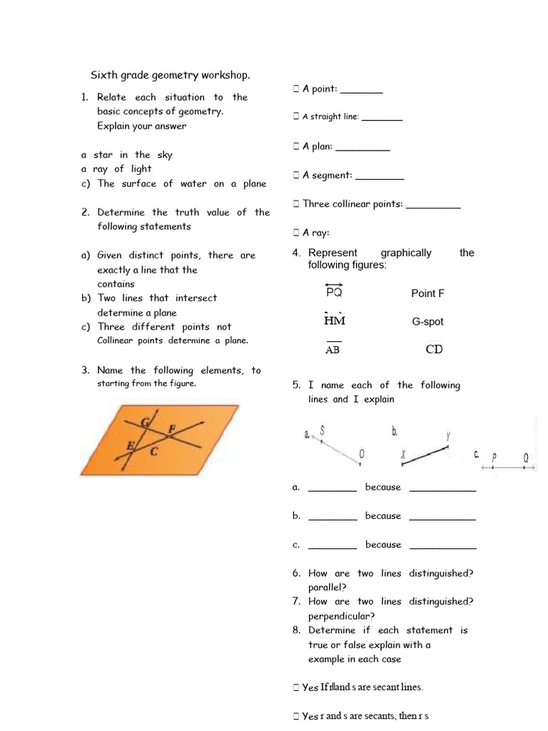 Sixth Grade Geometry Workshop Guide | PDF