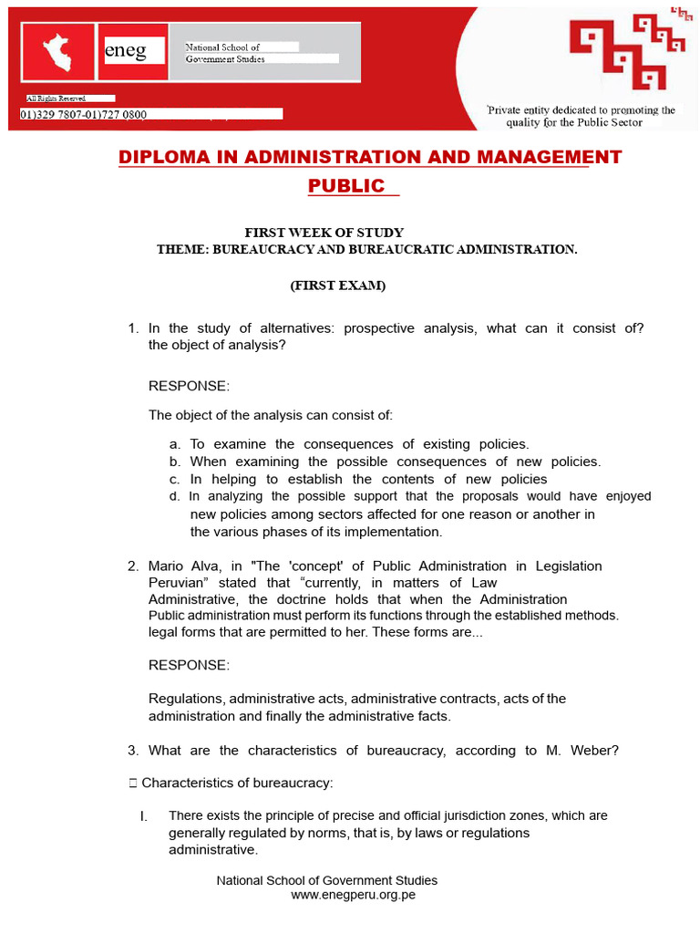 Bureaucracy in Public Administration Study | PDF | Bureaucracy | Public ...