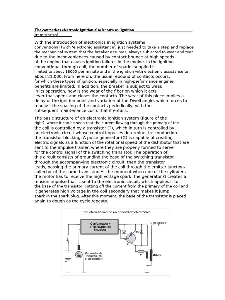 Inductive Electronic Ignition | PDF | Distributor | Electric Generator