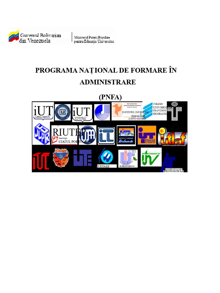Programul Național de Formare În Administrare | PDF