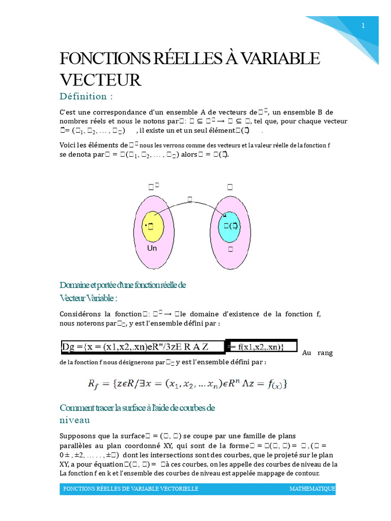 Fonctions réelles à variables vectorielles | PDF | Accélération | Vitesse