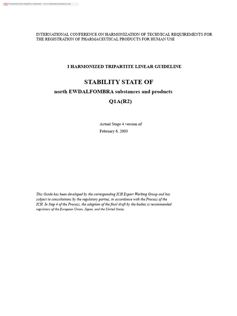 Q1A (R2) Stability Guideline | PDF | Statistics