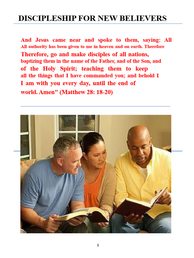 Discipleship Guide for New Believers | PDF | Baptism | Jesus
