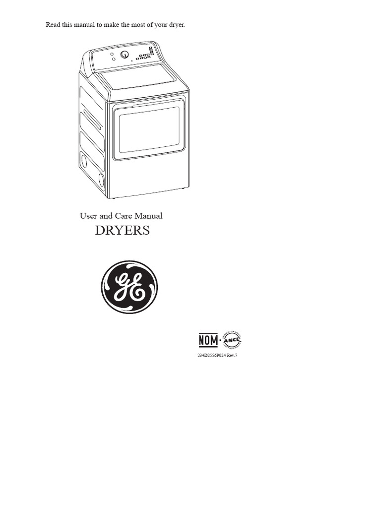 Dryer User and Care Manual | PDF | Clothes Dryer | Washing Machine