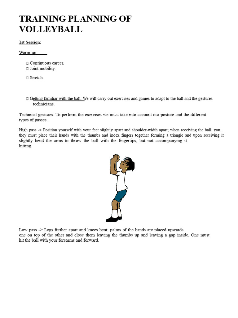 Volleyball Training Session Plans | PDF | Hand | Volleyball