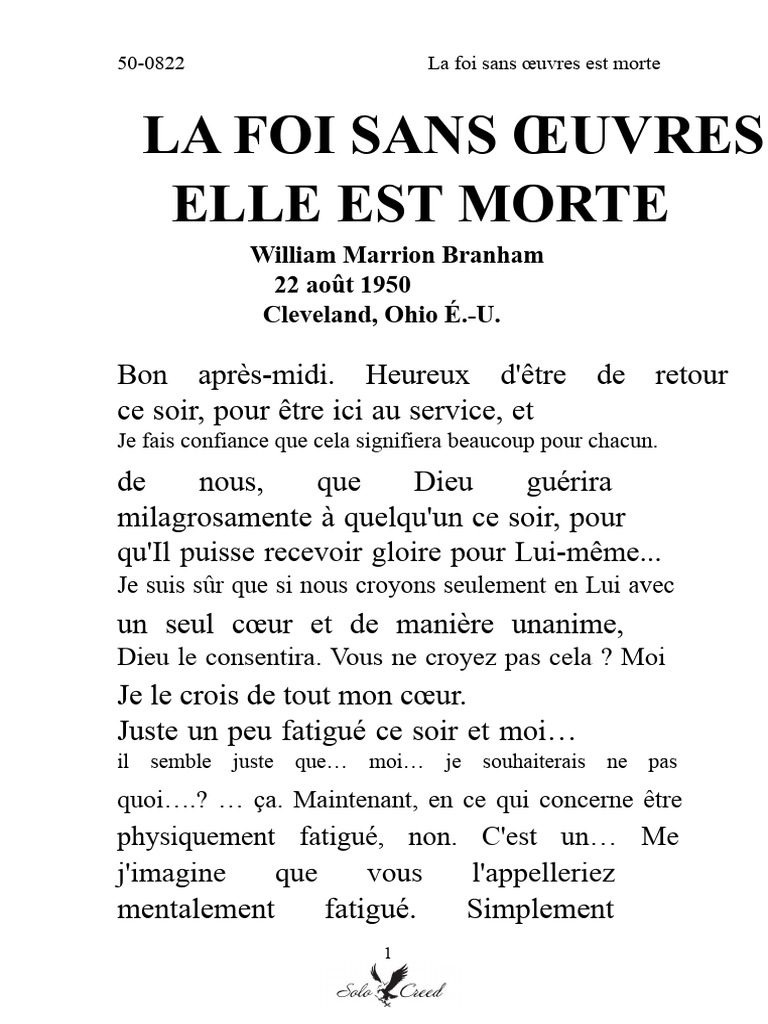 La foi sans œuvres est morte | PDF | Dieu | Abraham