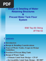 Design & Detailing of Water Retaining Structures & Pre Cast Water Tank Floor System