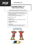 Programme de Musculation