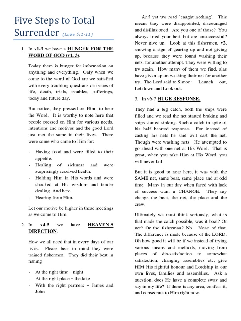 Five Steps to Spiritual Surrender | PDF | God | Theology