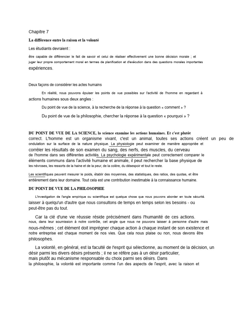 Raison et volonté dans l'éthique humaine | PDF | Utilitarisme | Raison