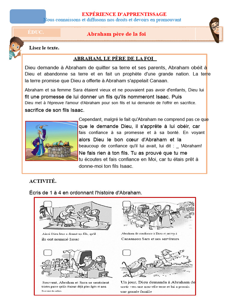 Abraham, père de la foi : récit et leçons | PDF