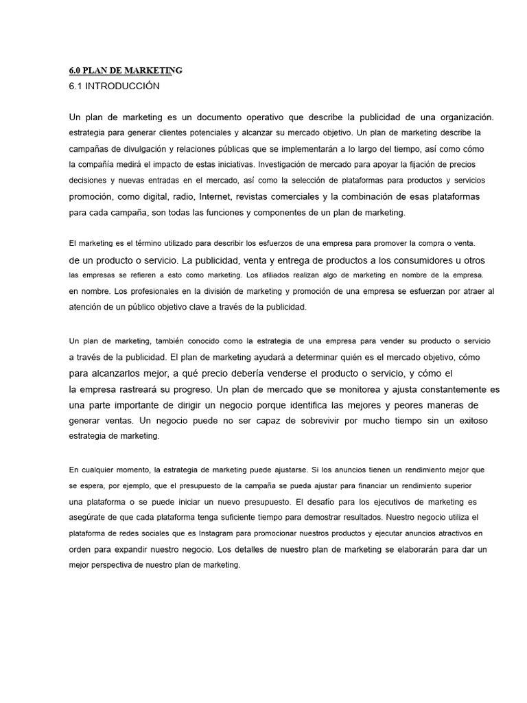 Plan de Marketing para Aumentar Ventas | PDF | Marketing | Marca