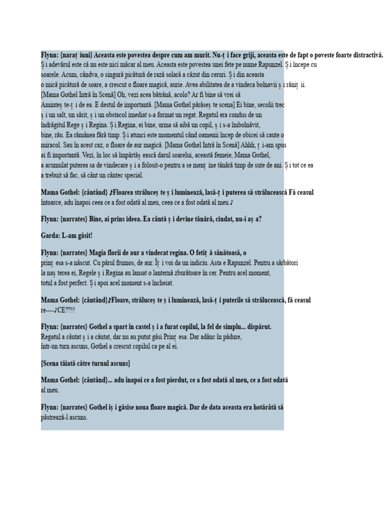 Scenariul Filmului Încâlcit | PDF