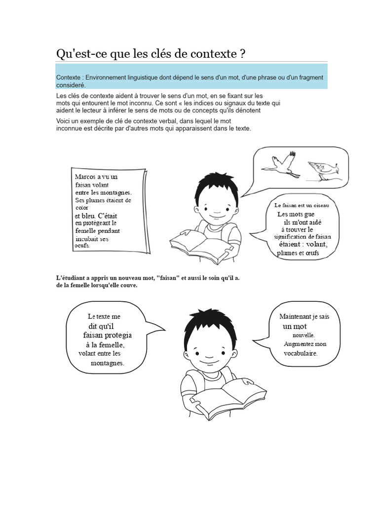 Clés de contexte pour comprendre les mots | PDF