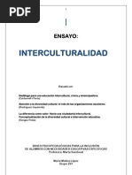interculturalidad  ENSAYO