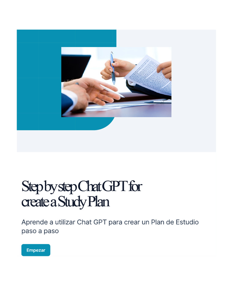 Create an Educational Plan with Chat GPT | PDF