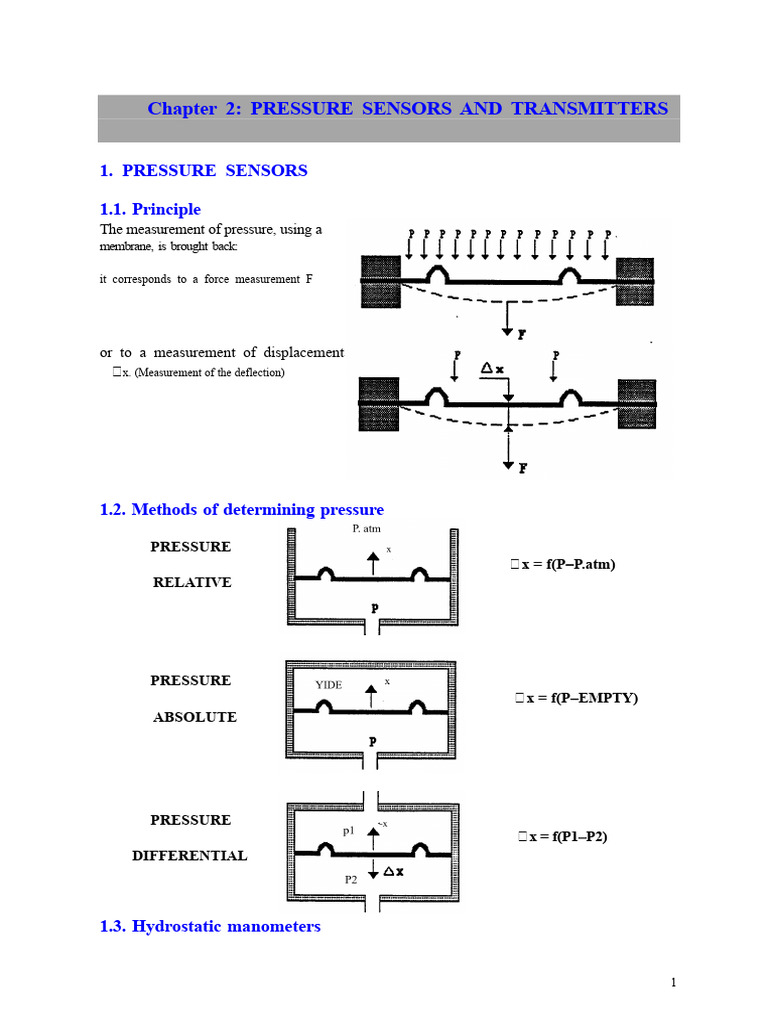 Pressure Measurement Course | PDF | Pressure Measurement | Pressure