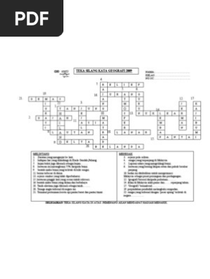Jawapan Teka Silang Kata Jawapan Pdf