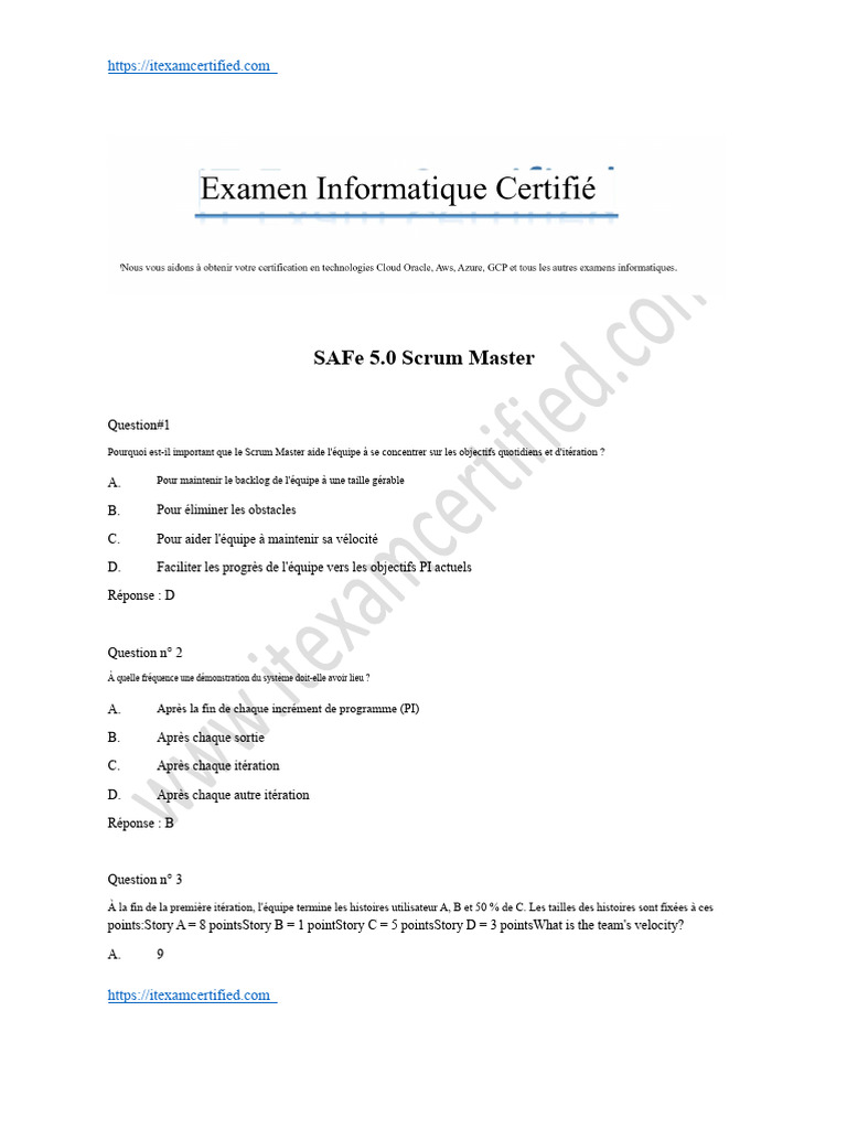 Guide du Scrum Master SAFe 5.0 | PDF | Scrum (développement) | Méthode ...