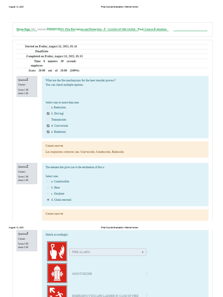 Fire Prevention Course Evaluation Results | PDF | Fires | Fuels