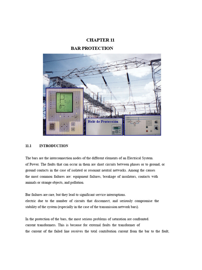Busbar Protection in Electrical Systems | PDF | Transformer | Relay