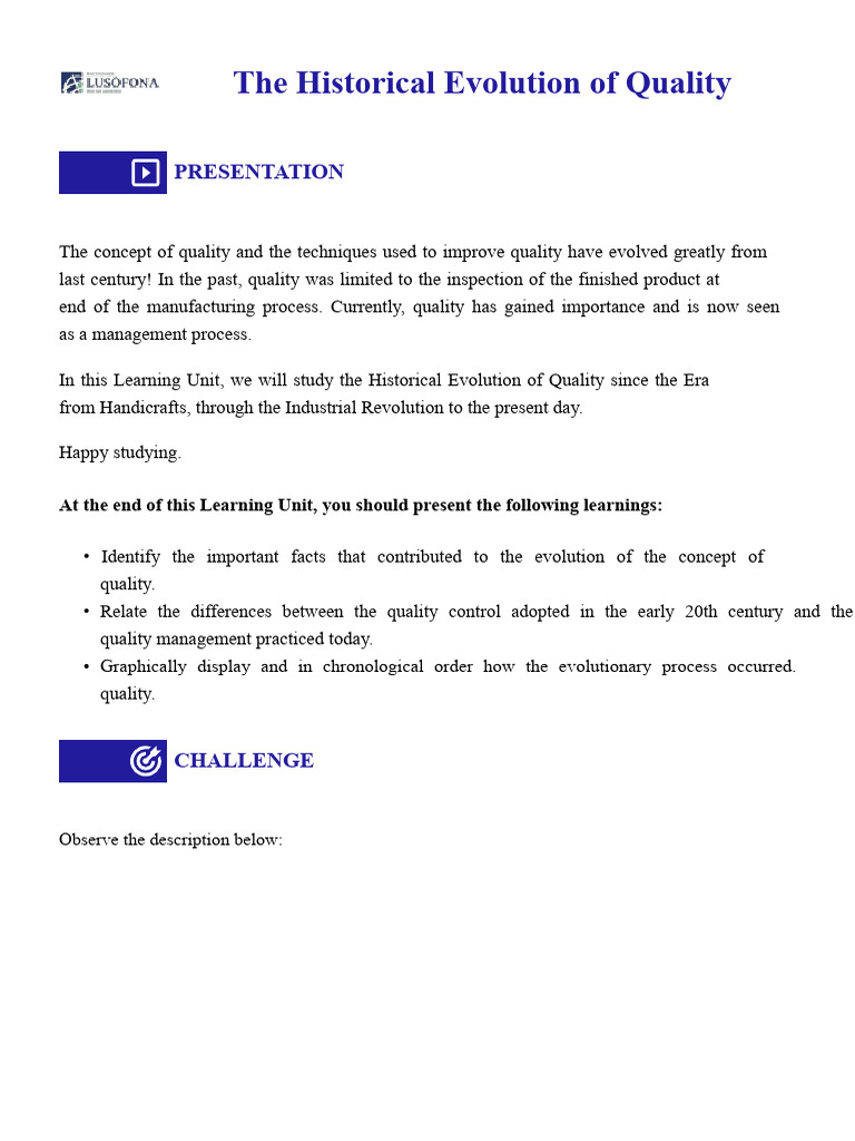 Evolution of Quality Management Concepts | PDF | Quality Management ...