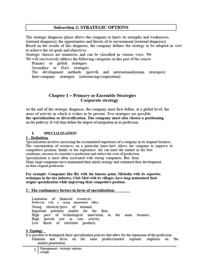 Strategic Options for Business Growth | PDF | Competitive Advantage ...