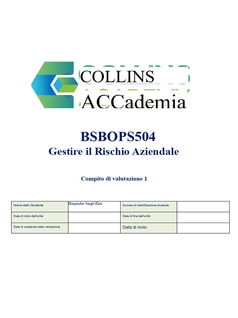 BSBOPS504 Compito 1 | PDF