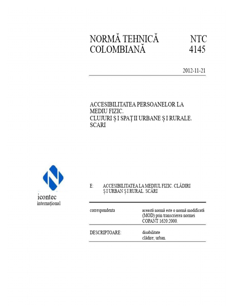 NTC 4145 - Scări | PDF