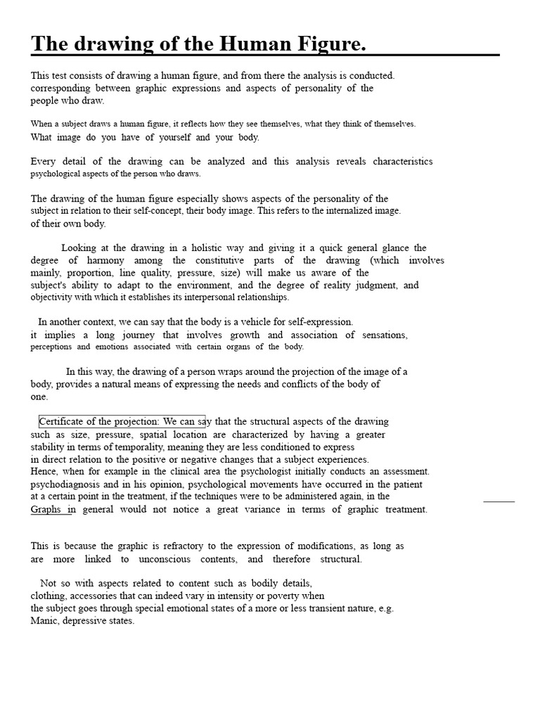 Analyzing Human Figure Drawings | PDF | Anorexia Nervosa | Eating Disorder