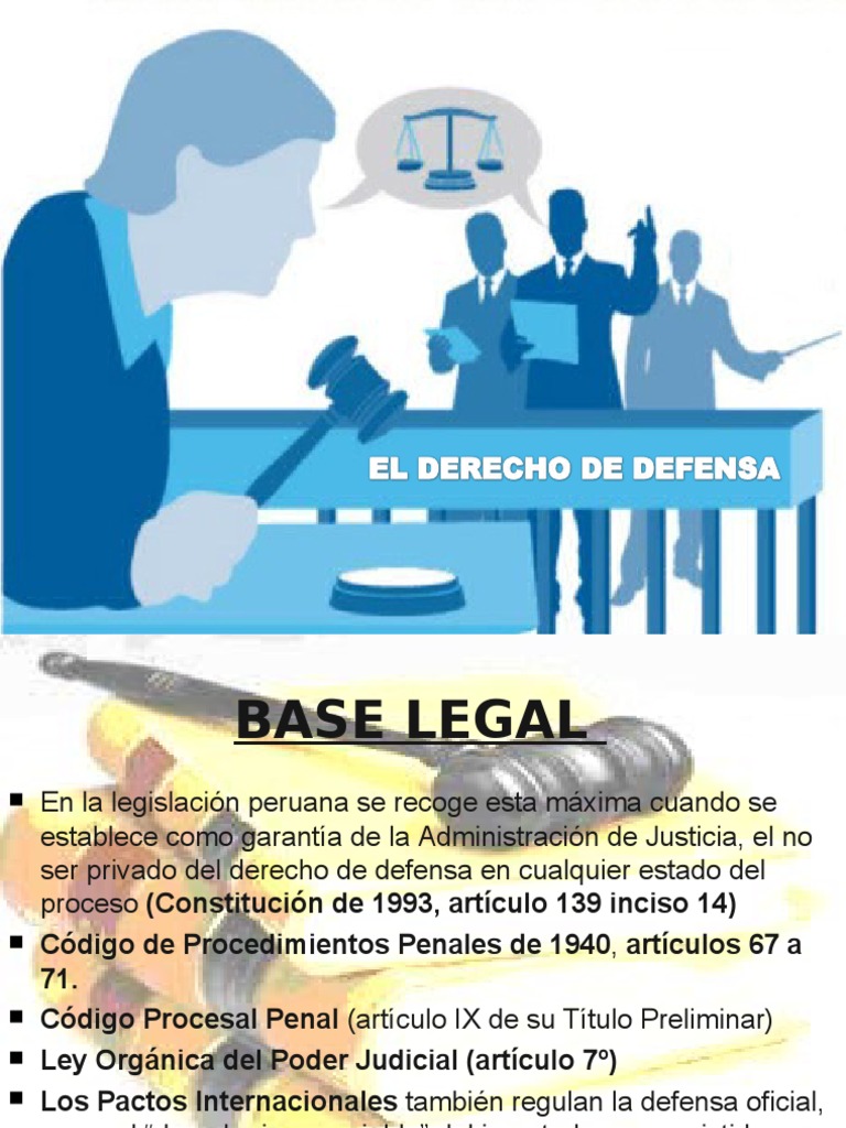 Derecho de Defensa en el Proceso Penal | PDF | Procedimiento Criminal ...