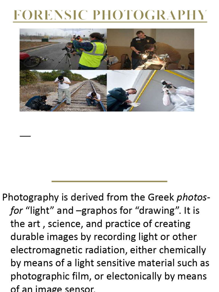 Forensic Photography Techniques Guide | PDF | Camera Lens | Camera