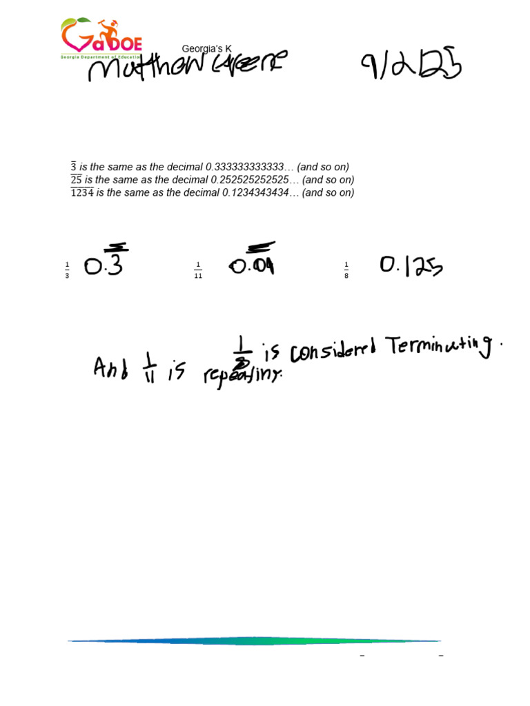Unit 1 Fraction Conversions | PDF | Decimal | Discrete Mathematics