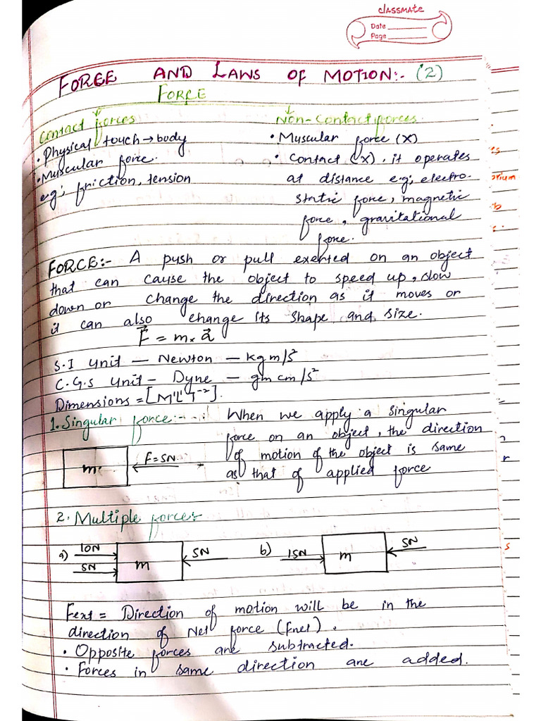 Force and Laws of Motion | PDF