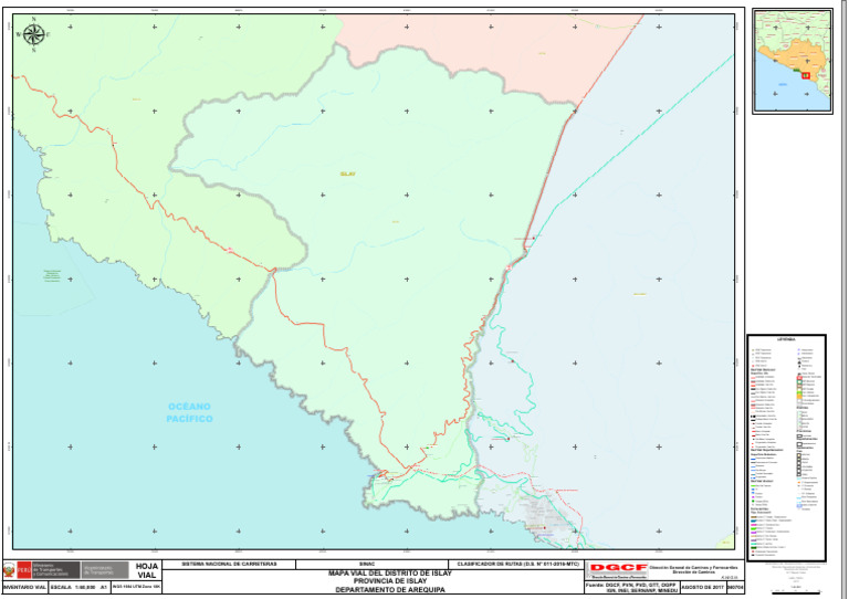 Mapa Vial del Distrito de Islay, Perú | PDF