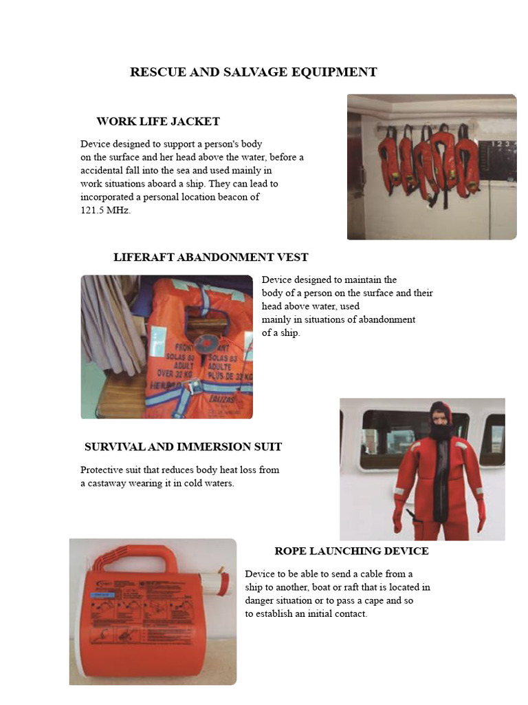 Essential Rescue and Salvage Equipment | PDF