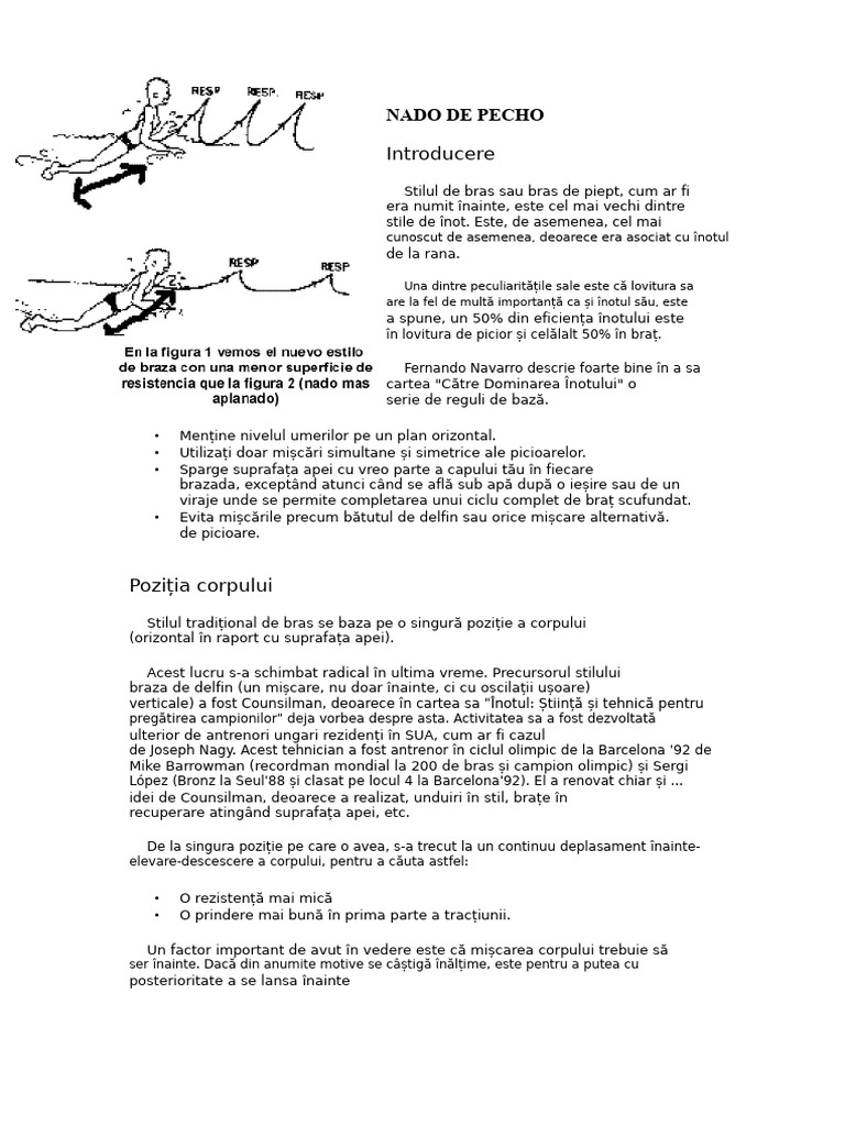 Stil Fluture Și Piept | PDF